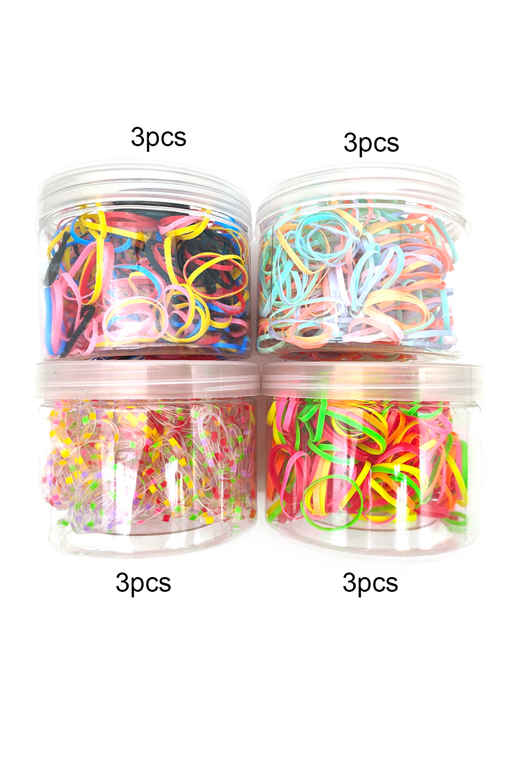 Assorted Colors Rubber Band Hair Ties