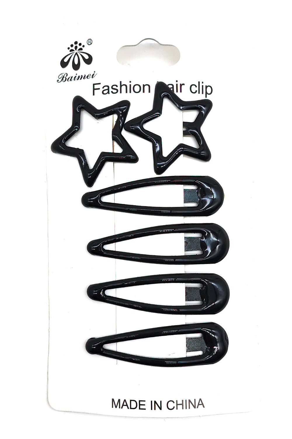Star Design Snap Hair Clips