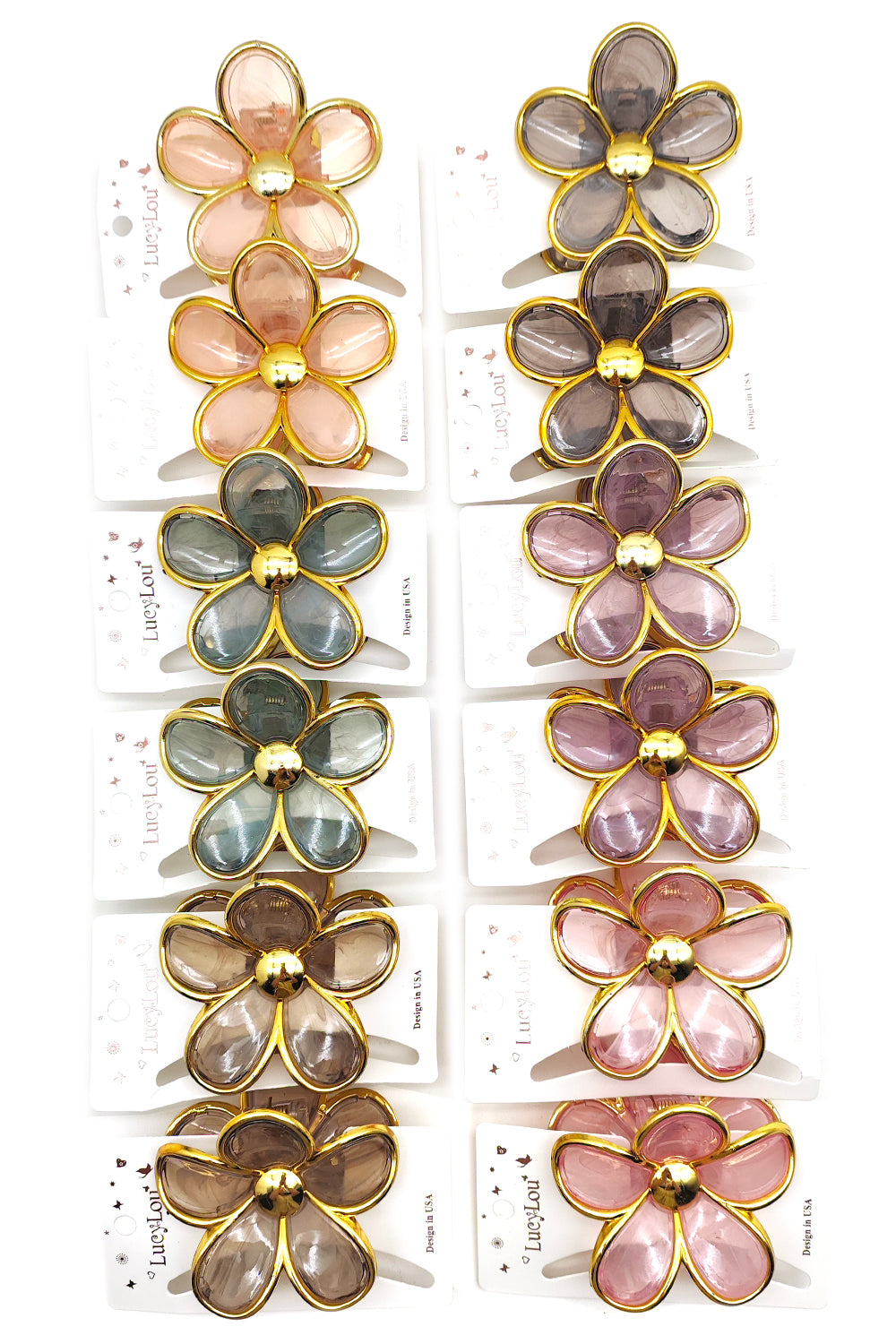 Plumeria Design Hair Claw Clip