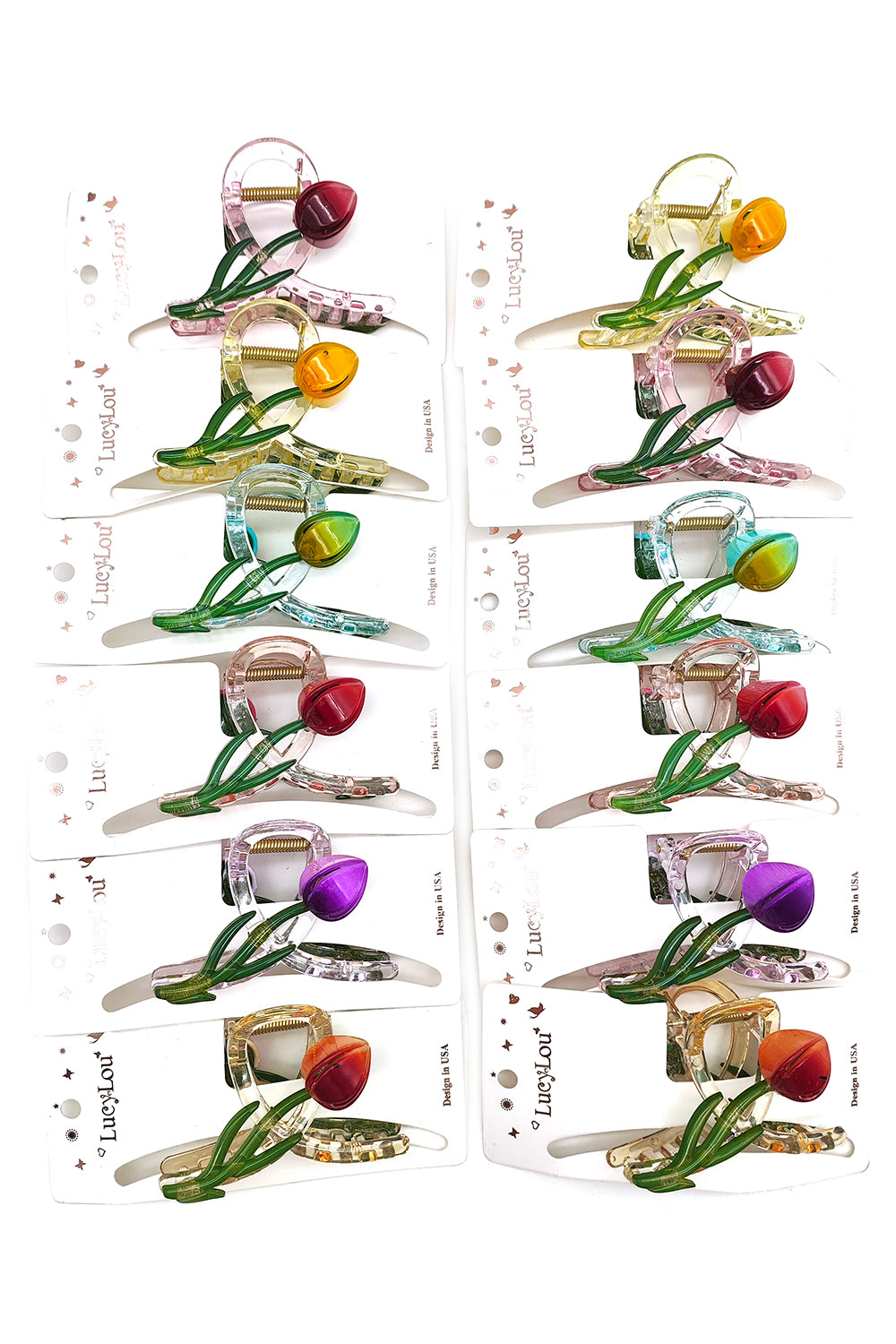 Tulip Design Hair Claw Clip