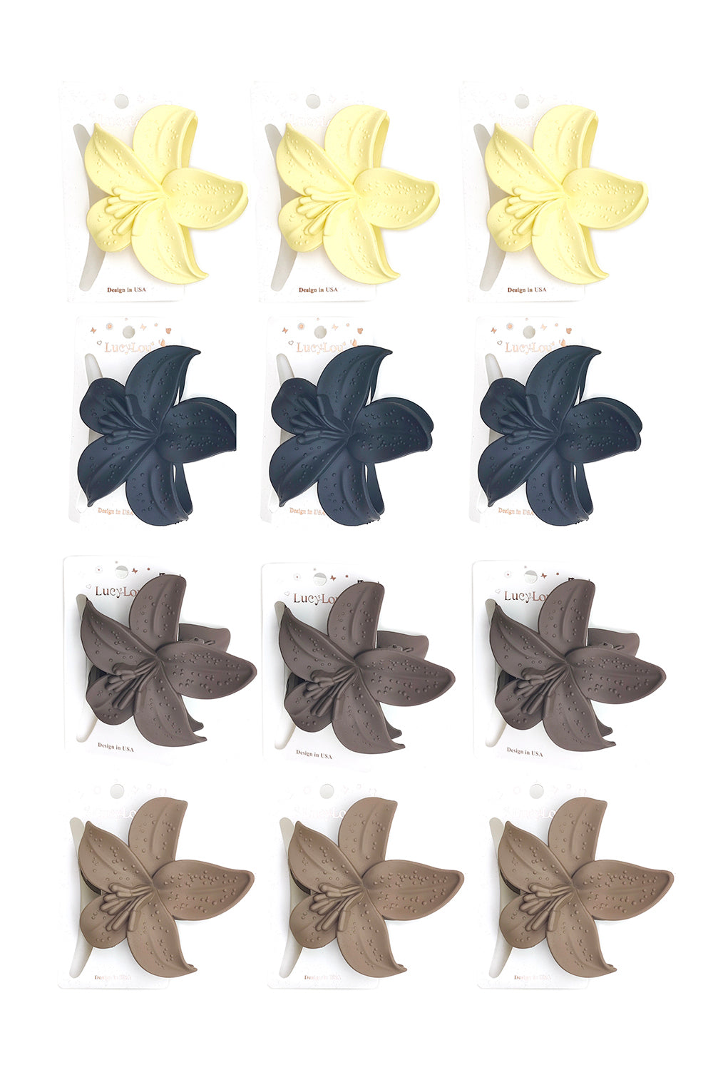 Flower Design Hair Claw Clip