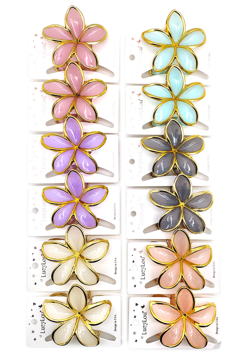 Plumeria Flower Hair Claw Clip