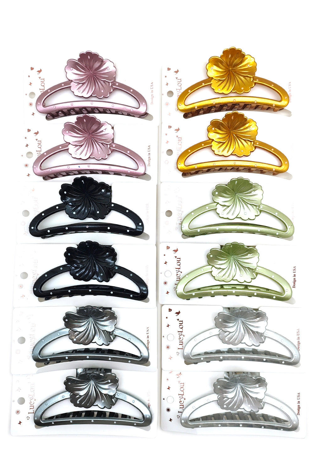 Hibiscus Flower Hair Claw Clips