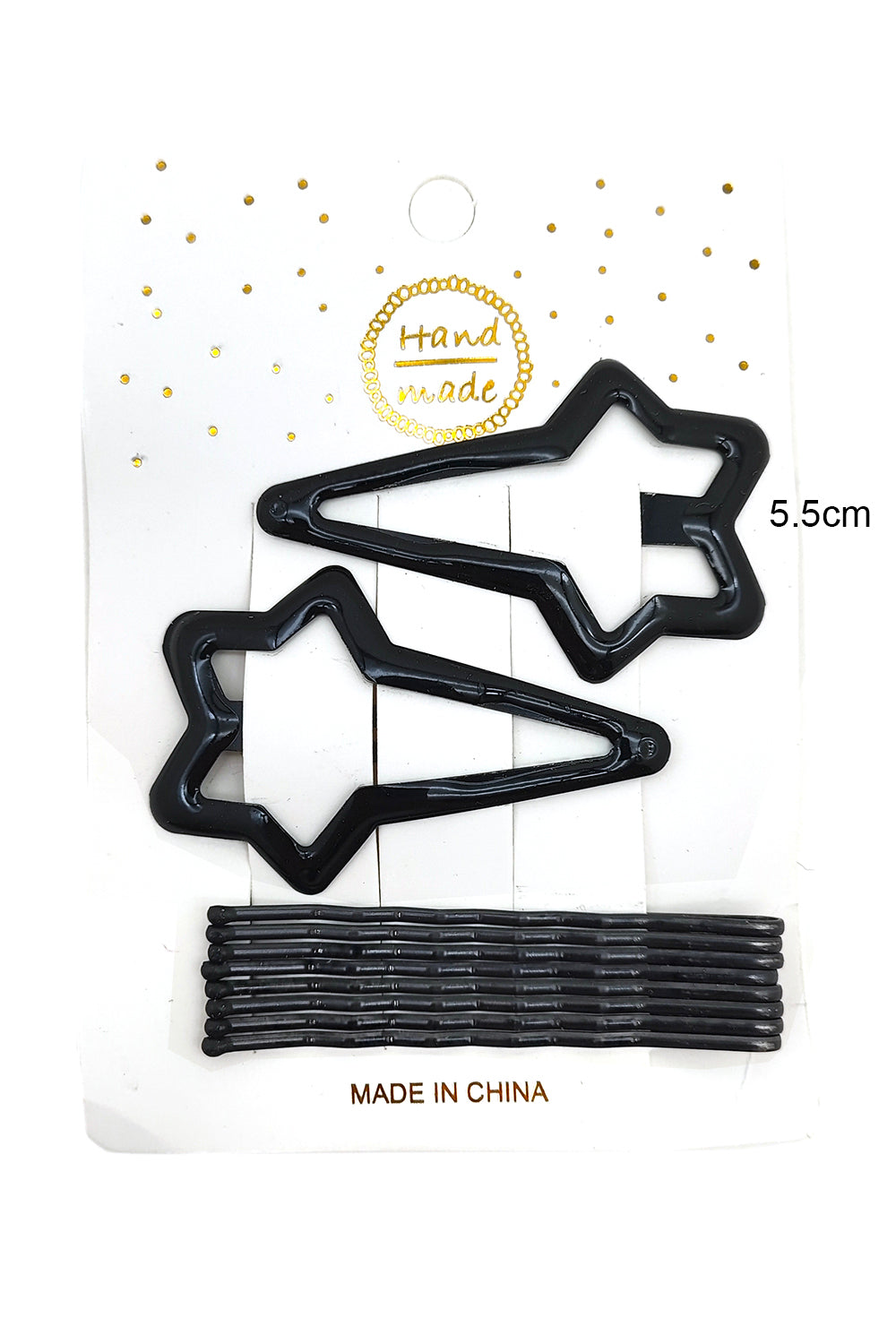 All Black Bobby Pins & Star Snap Pins