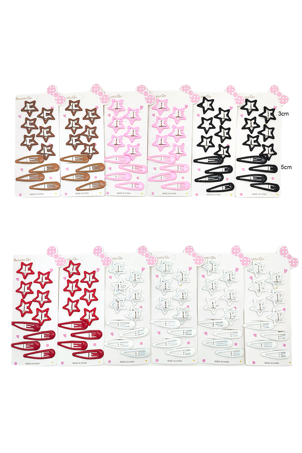 Star Design Snap Clips