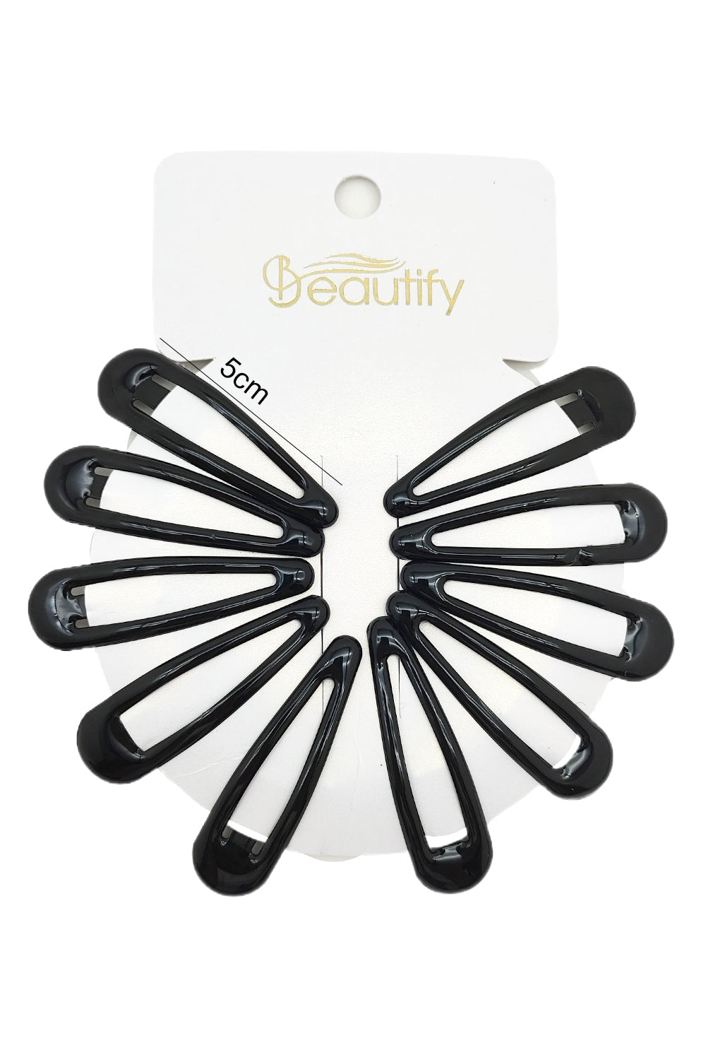 10-piece Black Hair Snap Pins