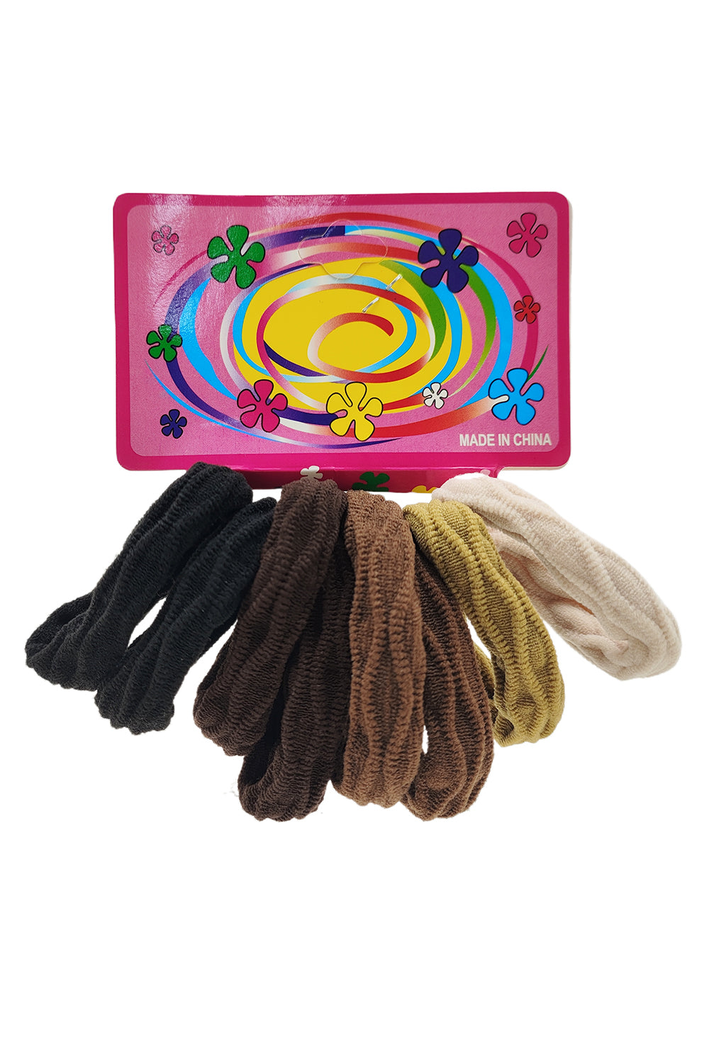 Brown Seamless 8-piece Hair Ties