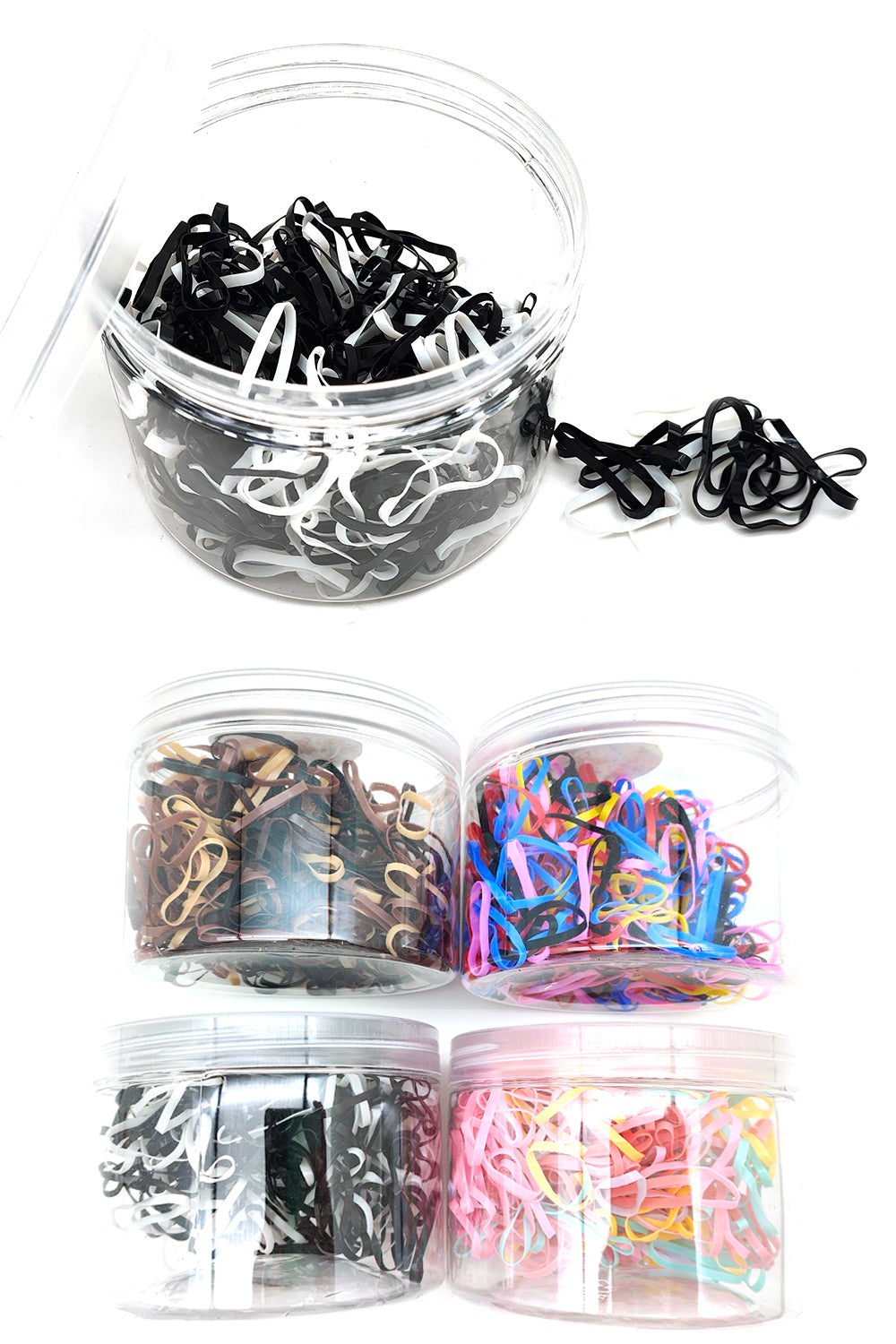 Multi-Color Rubber Band Hair Ties
