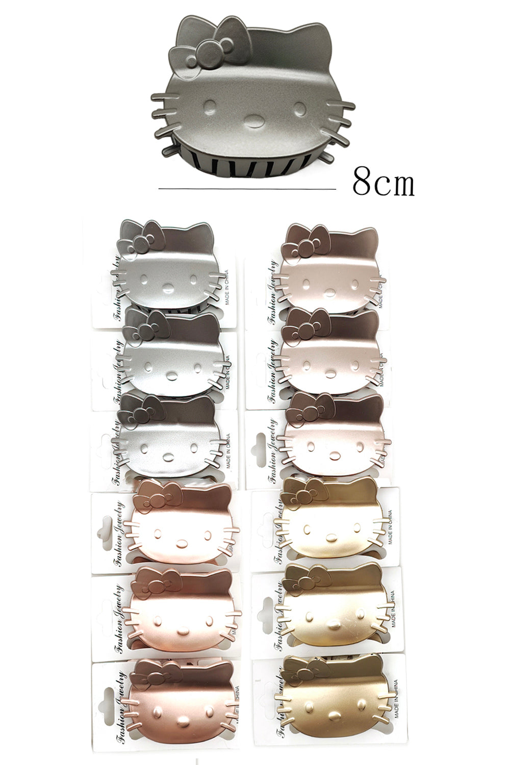 Cat Design Hair Claw Clips
