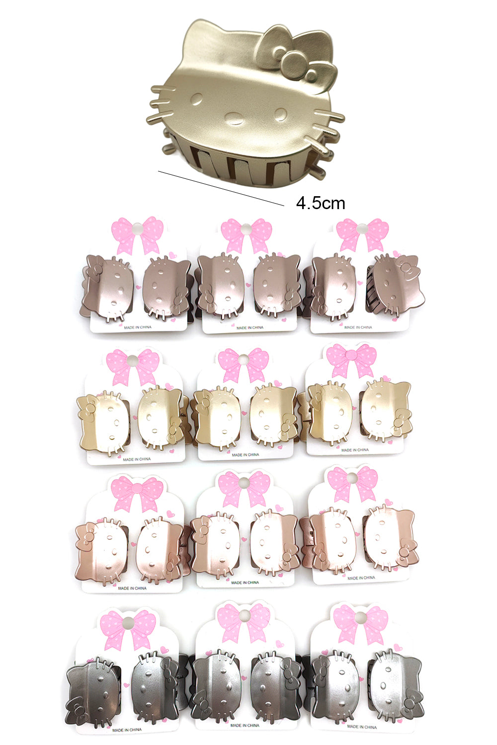 2-piece Cat Hair Claw Clips