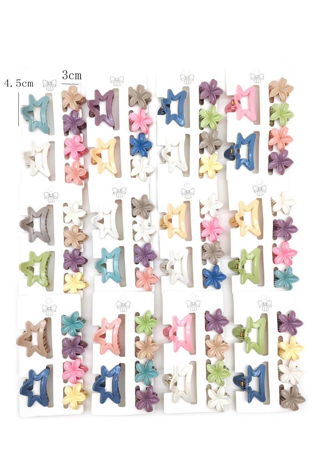 6-piece Star/Flower Hair Claw Clips