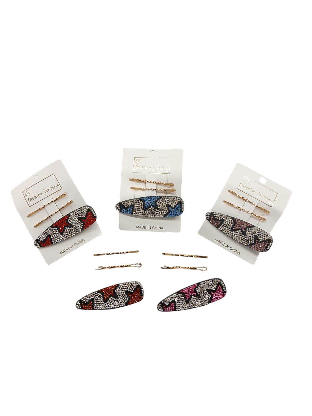 Rhinestones Start Design Hair Clip