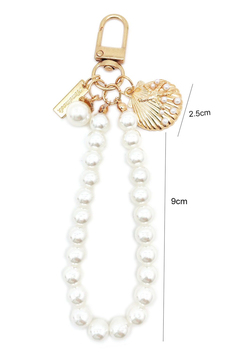 Pearl Seashell Keychain