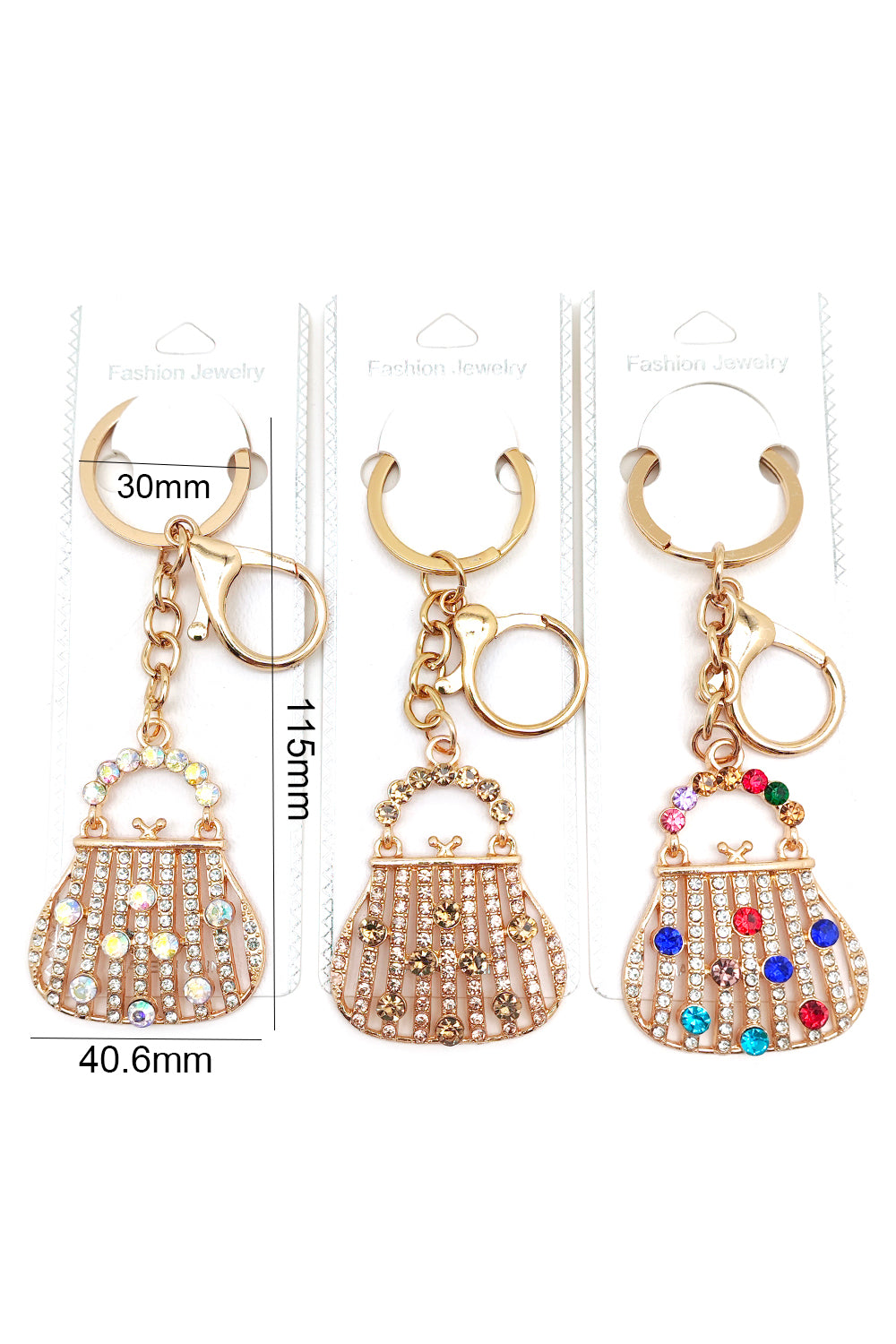 Rhinestone Mini Purse Keychain