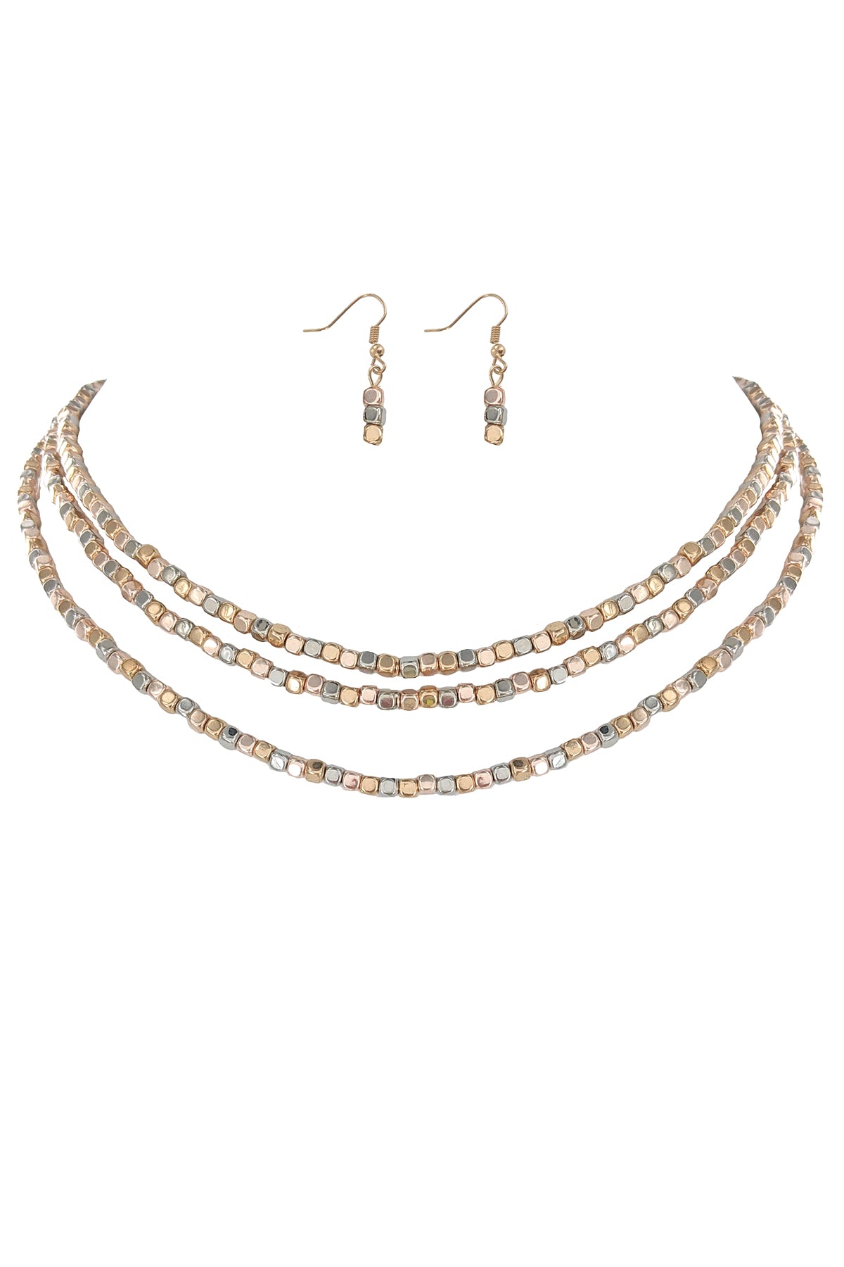 Beaded Layered Necklace Set