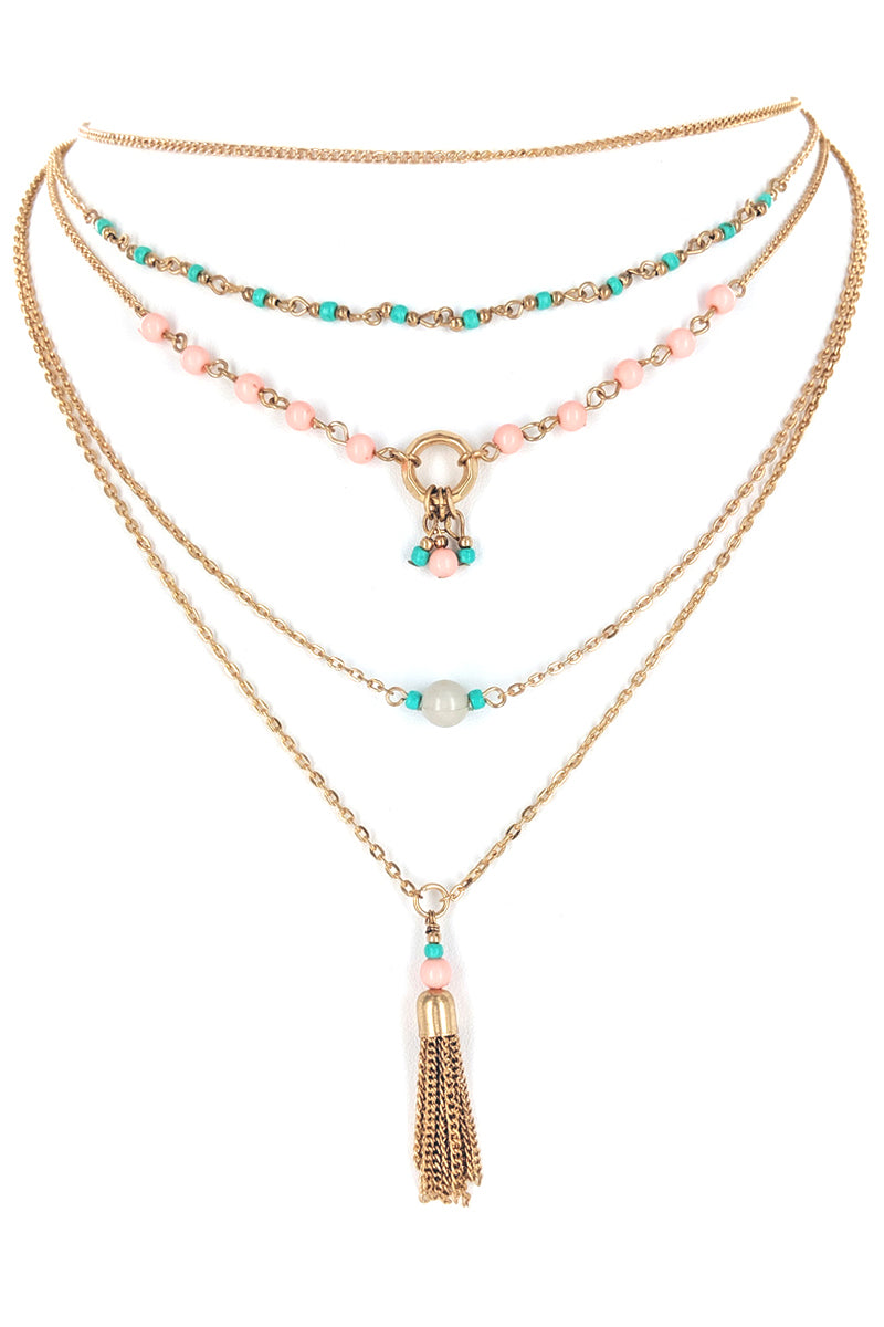 Beaded Bohemian Necklace Set