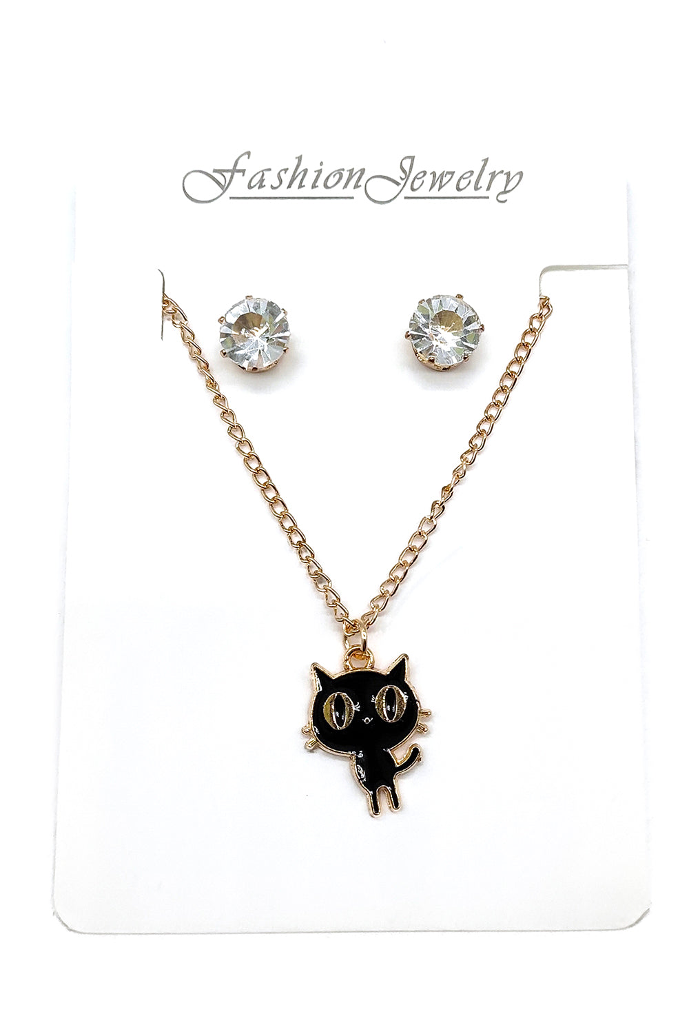 Cat Design Necklace Set