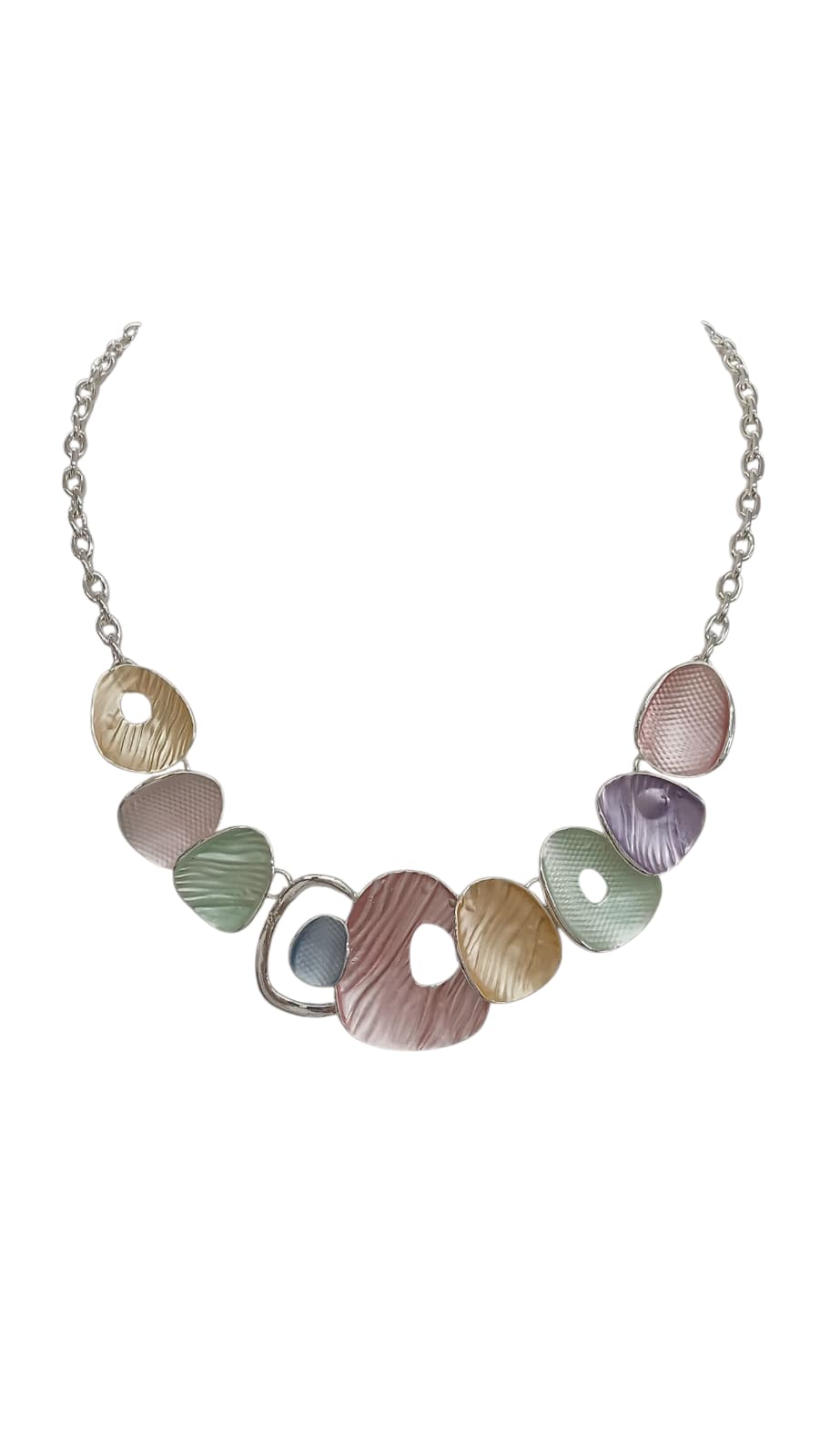Multi-Color Abstract Metal Necklace Set