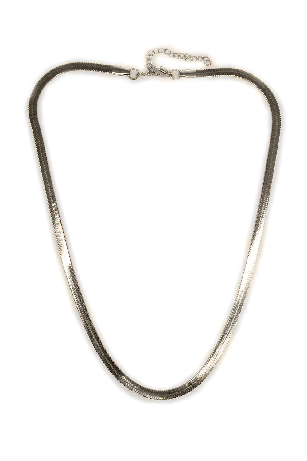 Silver Stainless Steel Herringbone Chain
