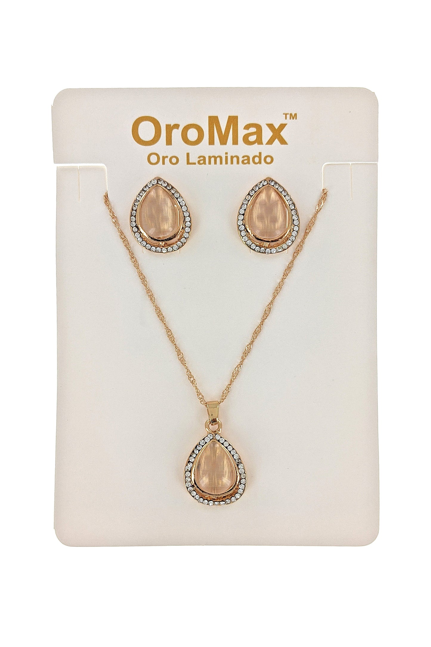 Teardrop Gold Dipped Necklace Set