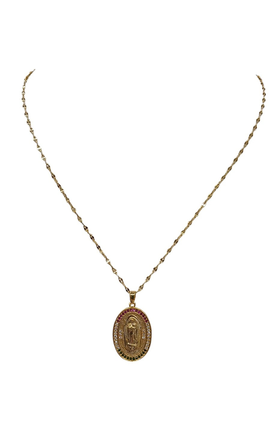 Gold Dipped Religious Pendant Necklace