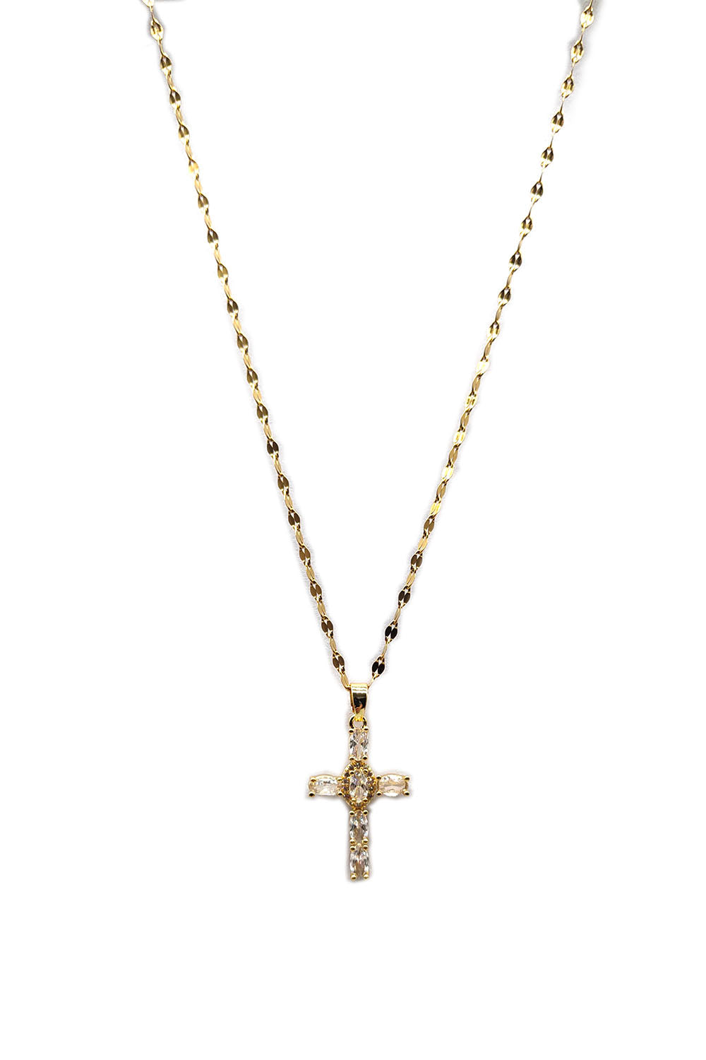 Gold Dipped Cross Pendant Necklace