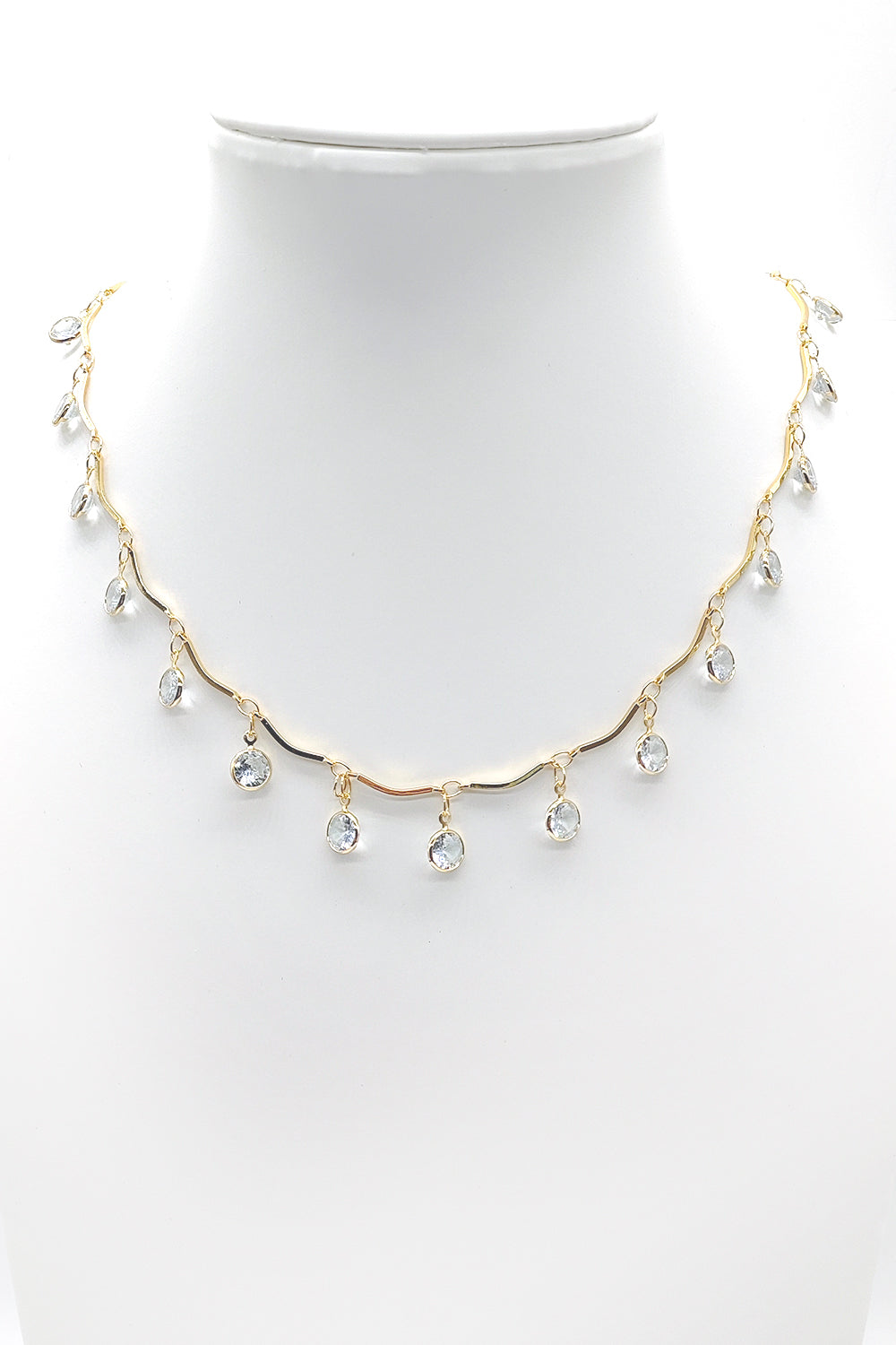 Stainless Steel Baguette Necklace
