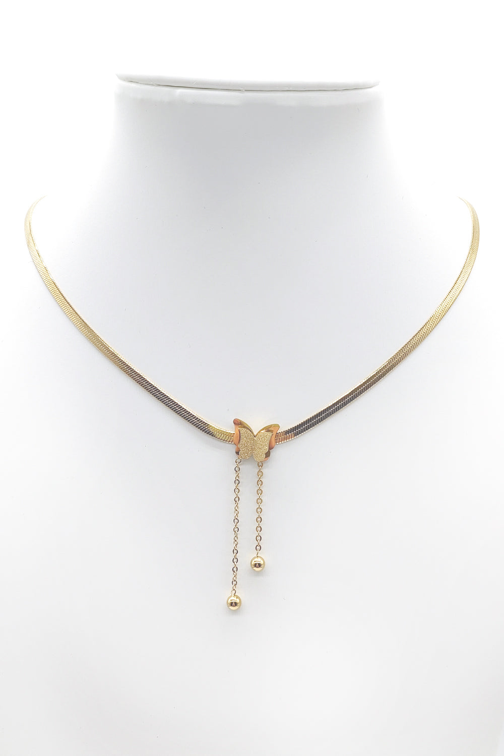 Stainless Steel Butterfly Pendant Necklace