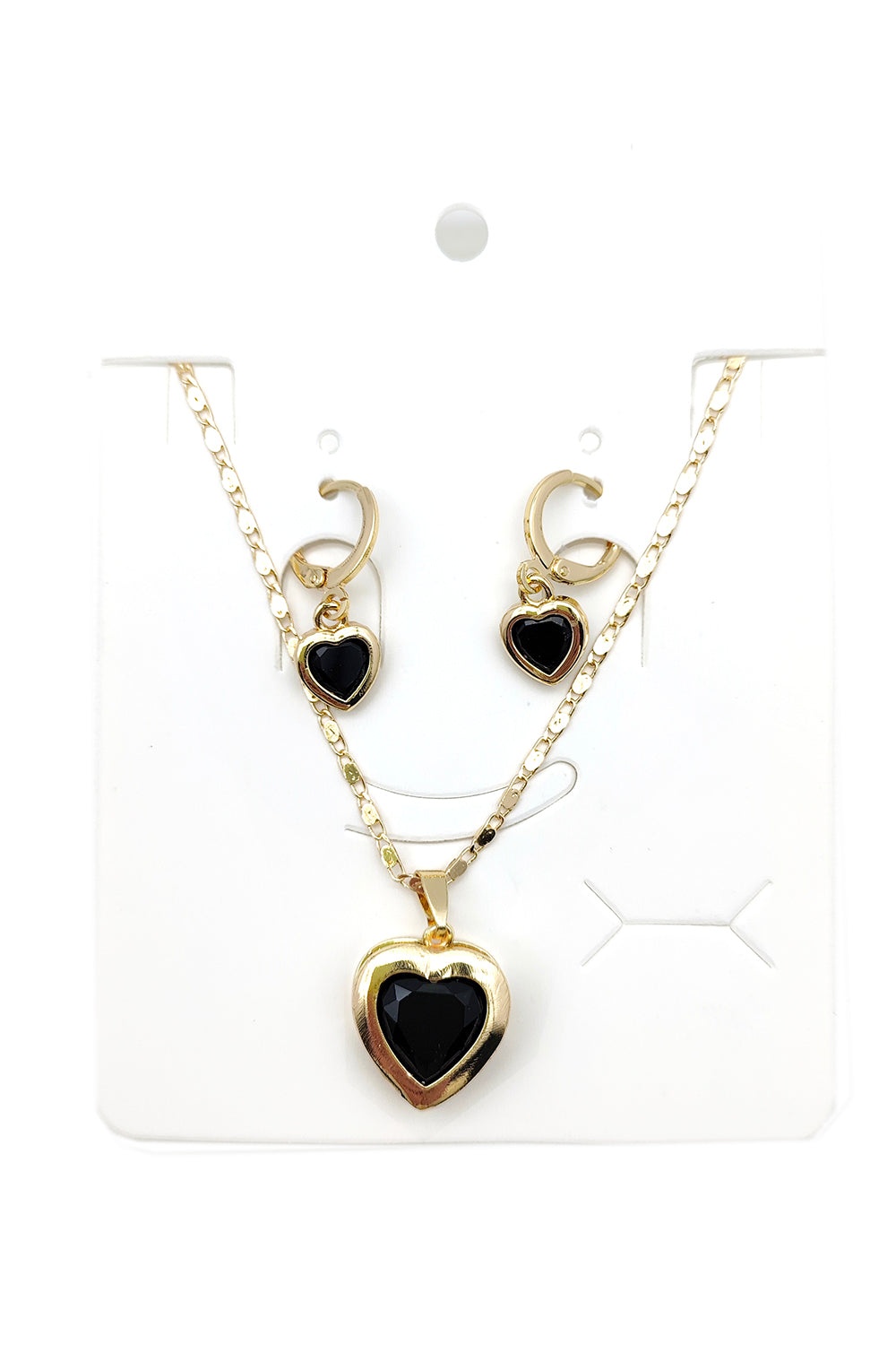 Heart Design Pendant Necklace Set