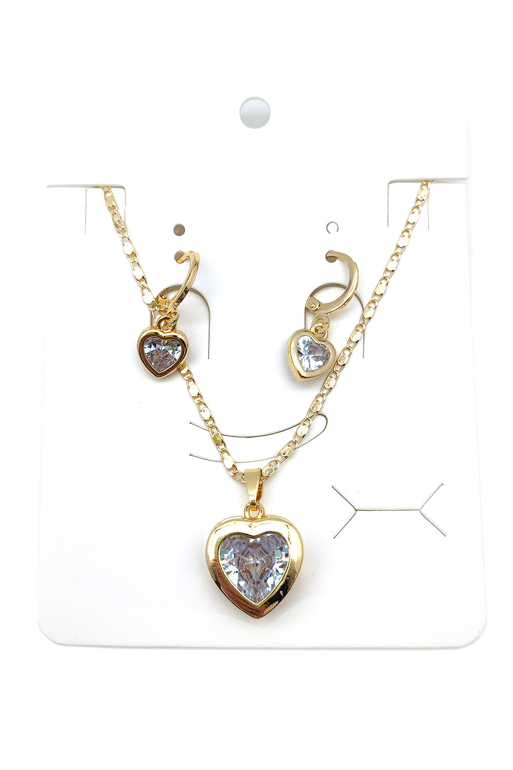 Heart Design Pedant Necklace Set