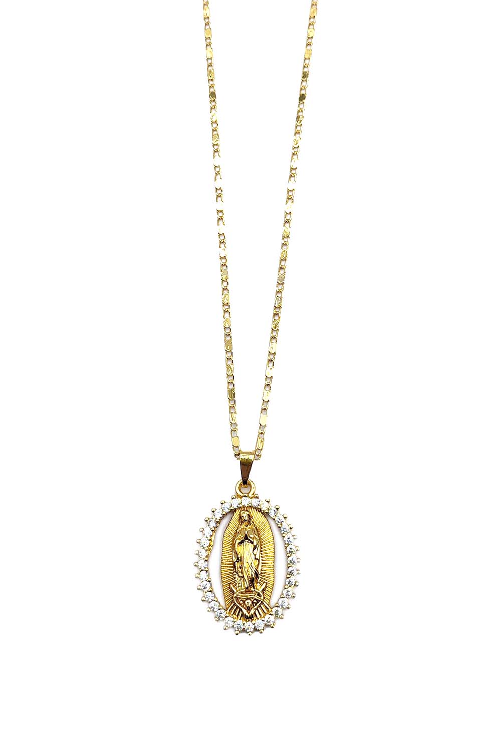 Gold Dipped Religious Pendant Necklace