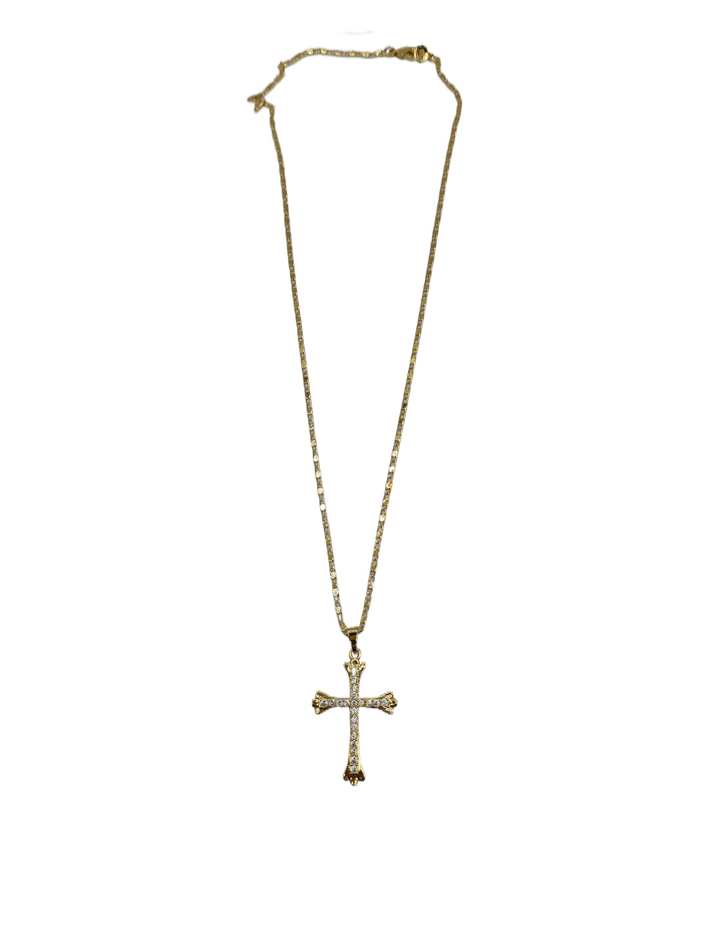 Gold Dipped Cross Pendant Necklace