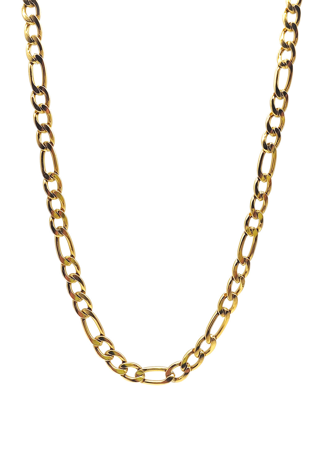 Gold Stainless Steel Figaro 55 inches Chain
