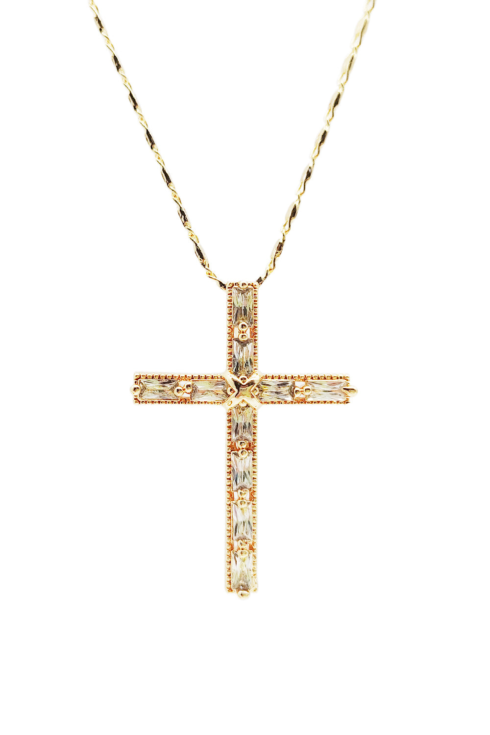 Gold Dipped Cross Pendant Necklace