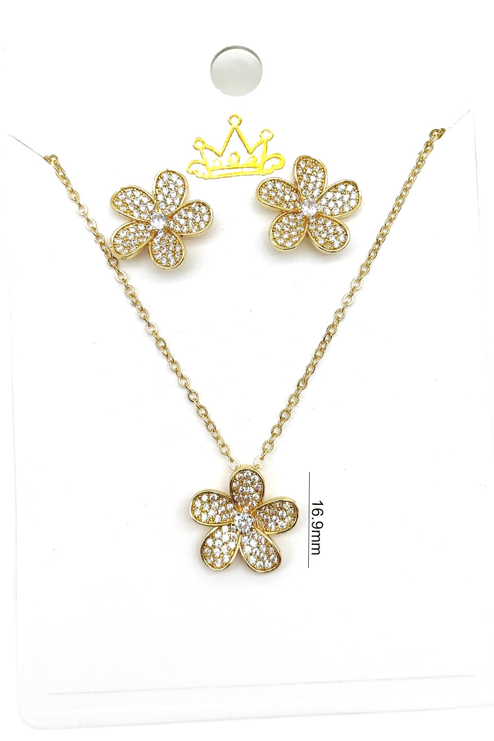 Gold Dipped Flower Design Pendant Set