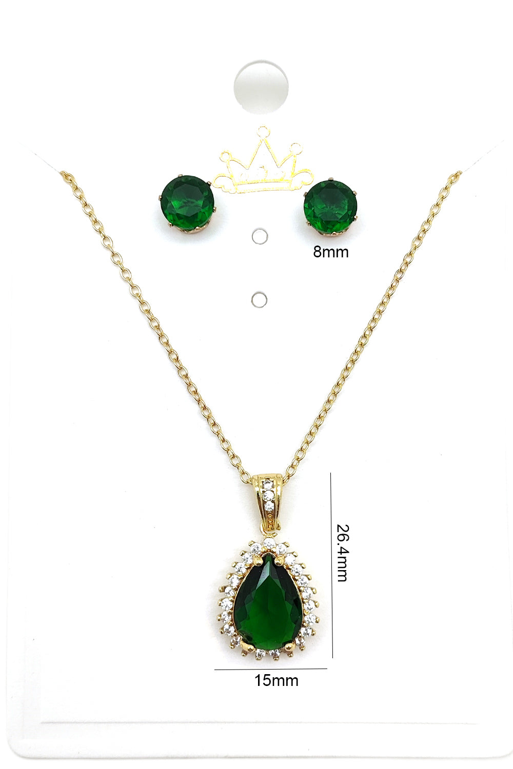 Gold Dipped Teardrop Pendant Set