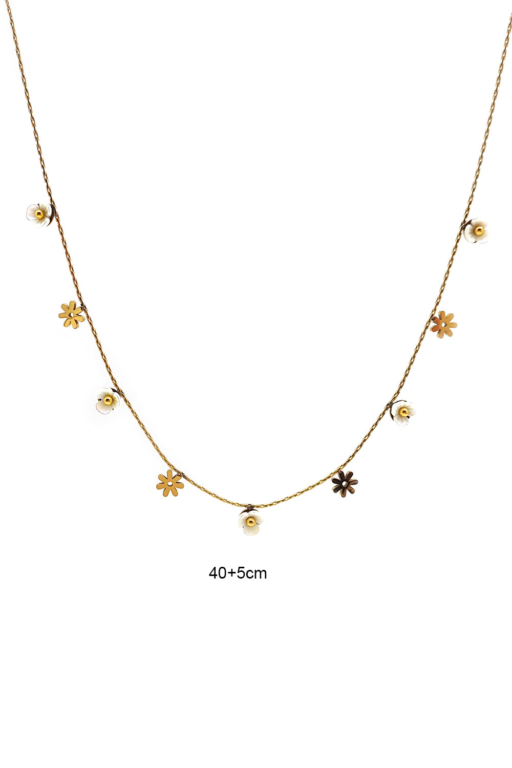 Stainless Steel Dainty Flower Necklace