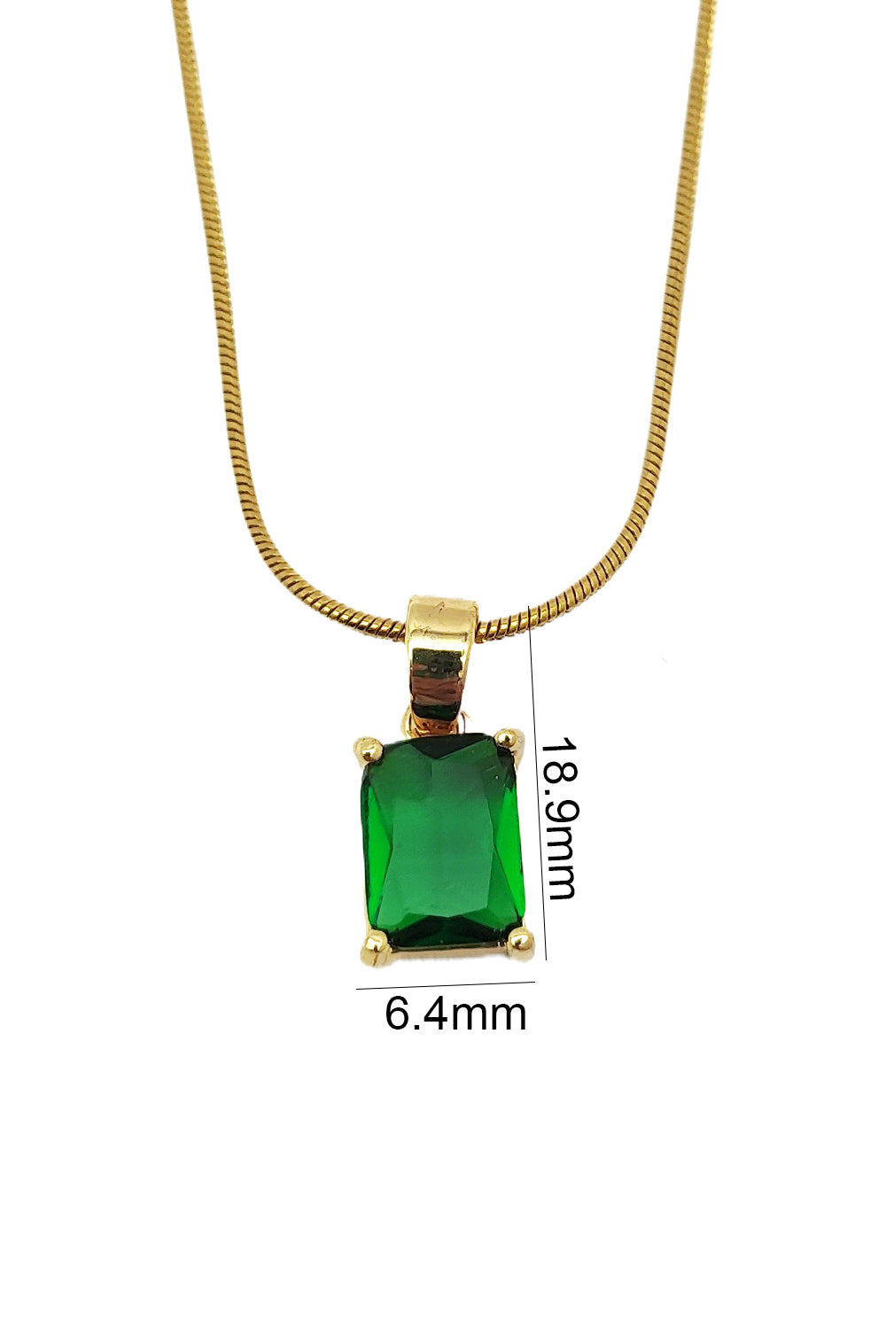 Stainless Steel Green Onyx Pendant