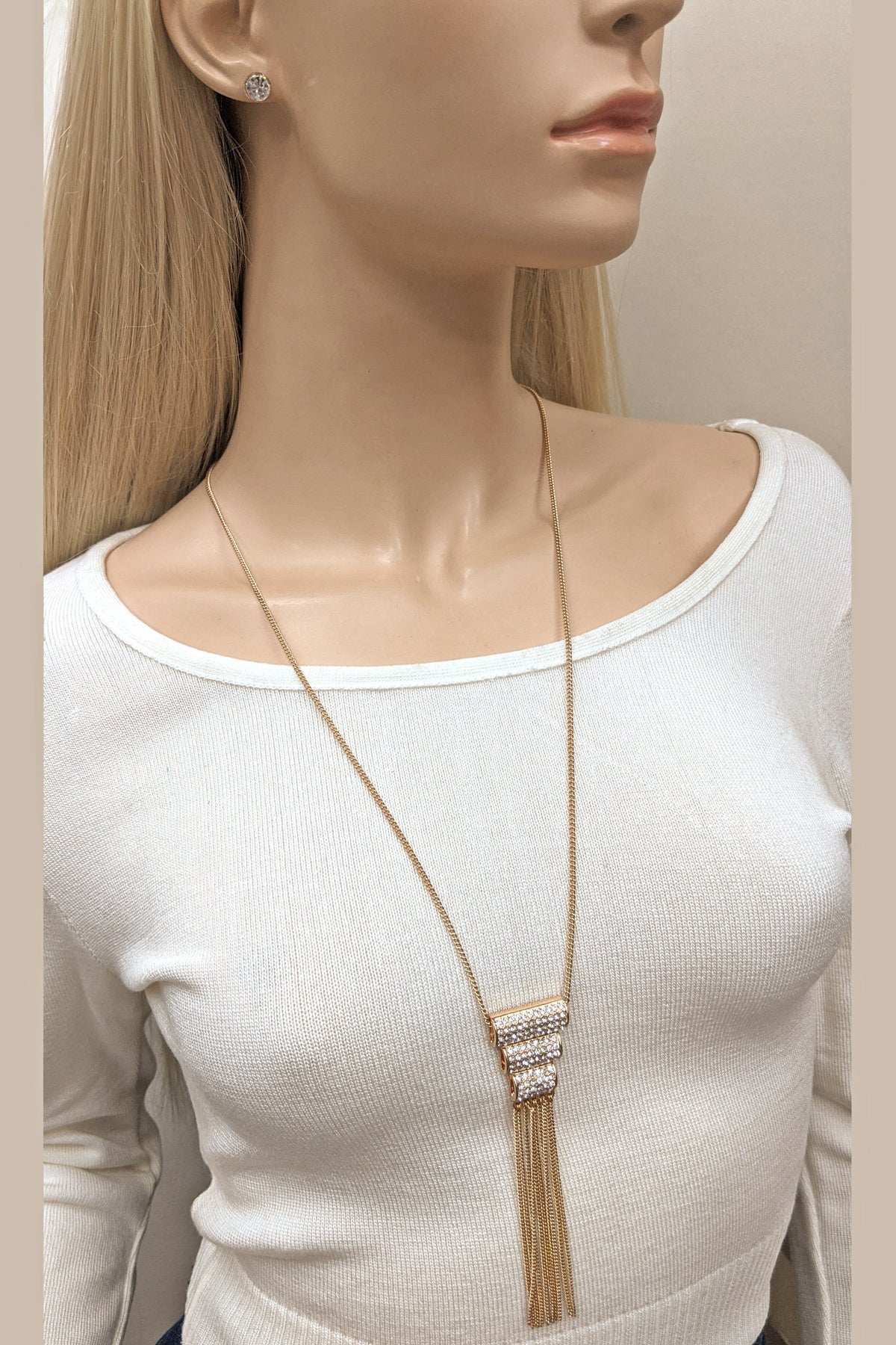 Women's Tassel Pendant Necklace Set