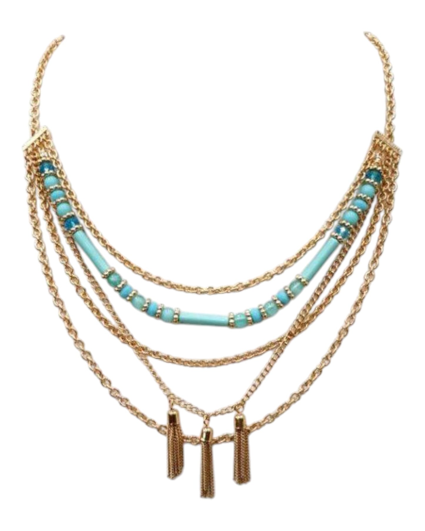 Turquoise Bohemian Necklace Set