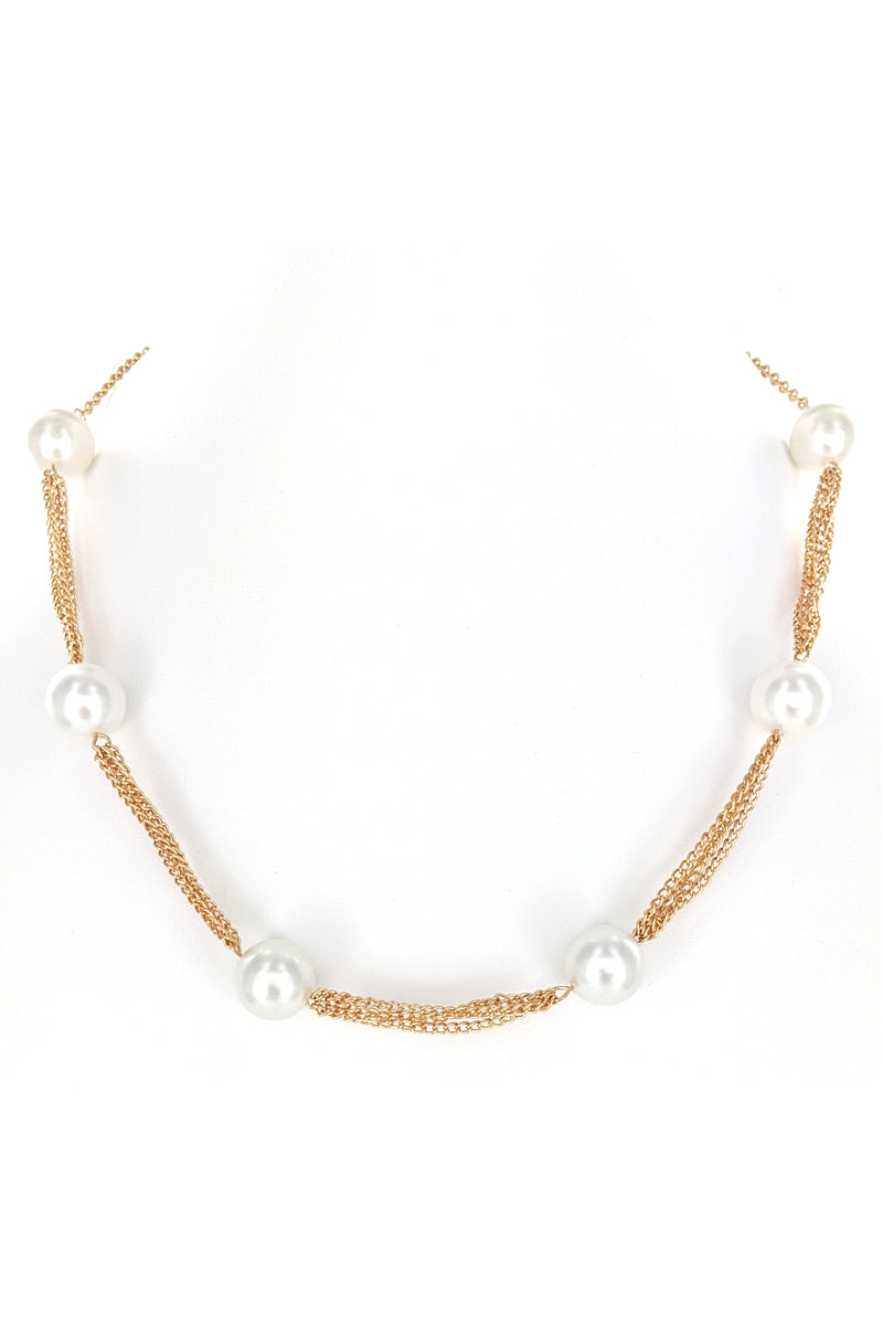Ivory Pearl Necklace Set