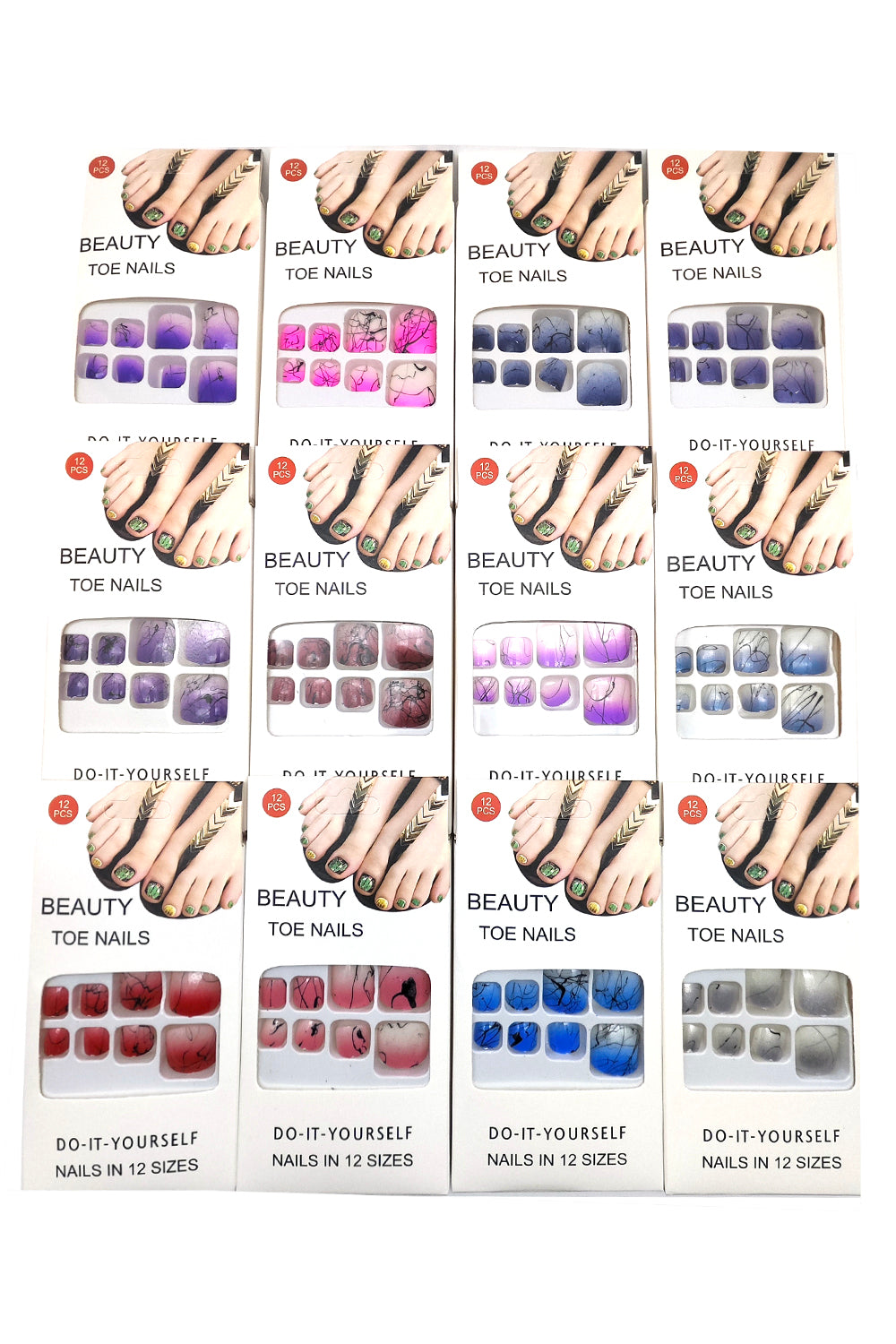 Mix Colors Press-On Toenails
