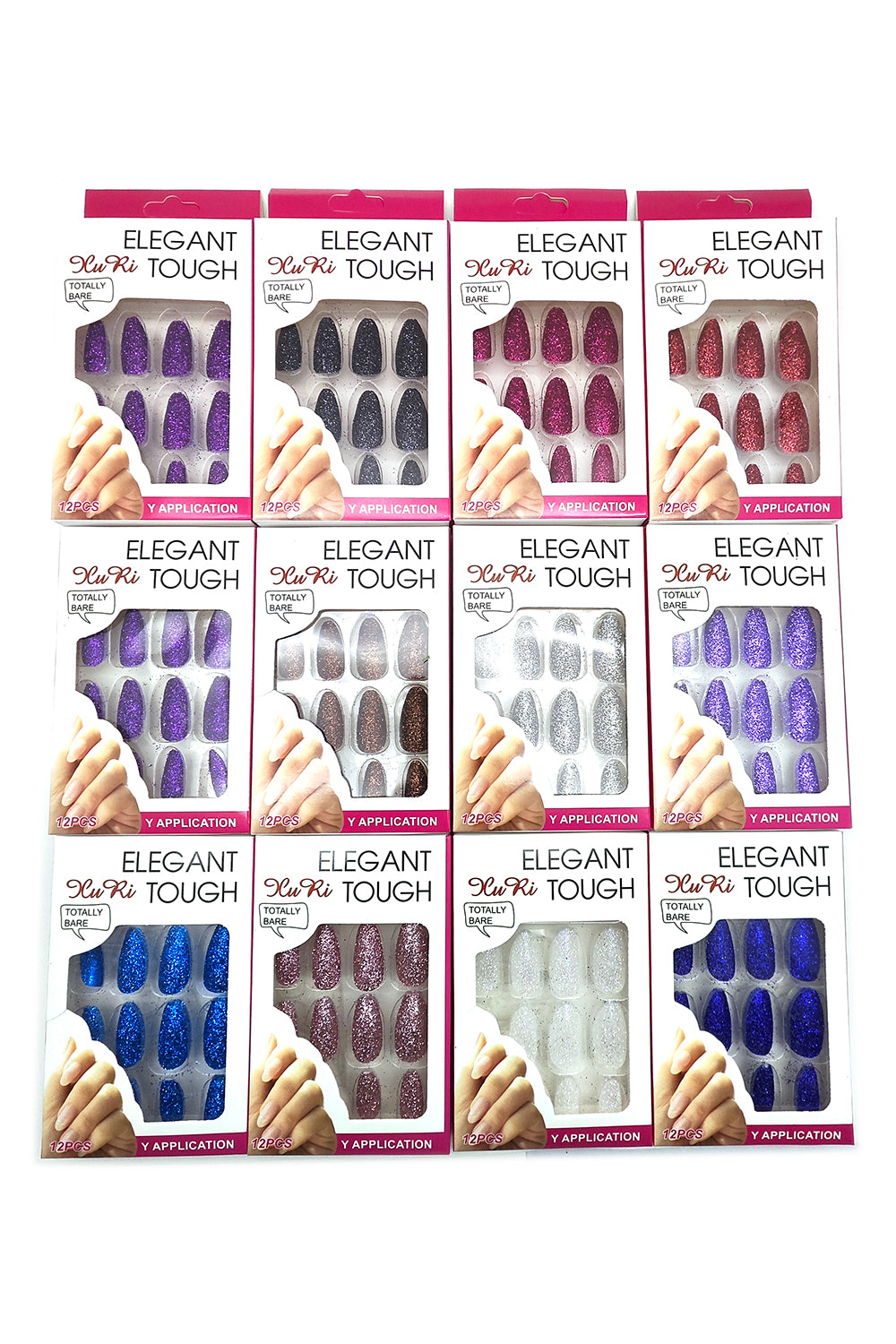 Glitter Almond Shape Press-On Nails