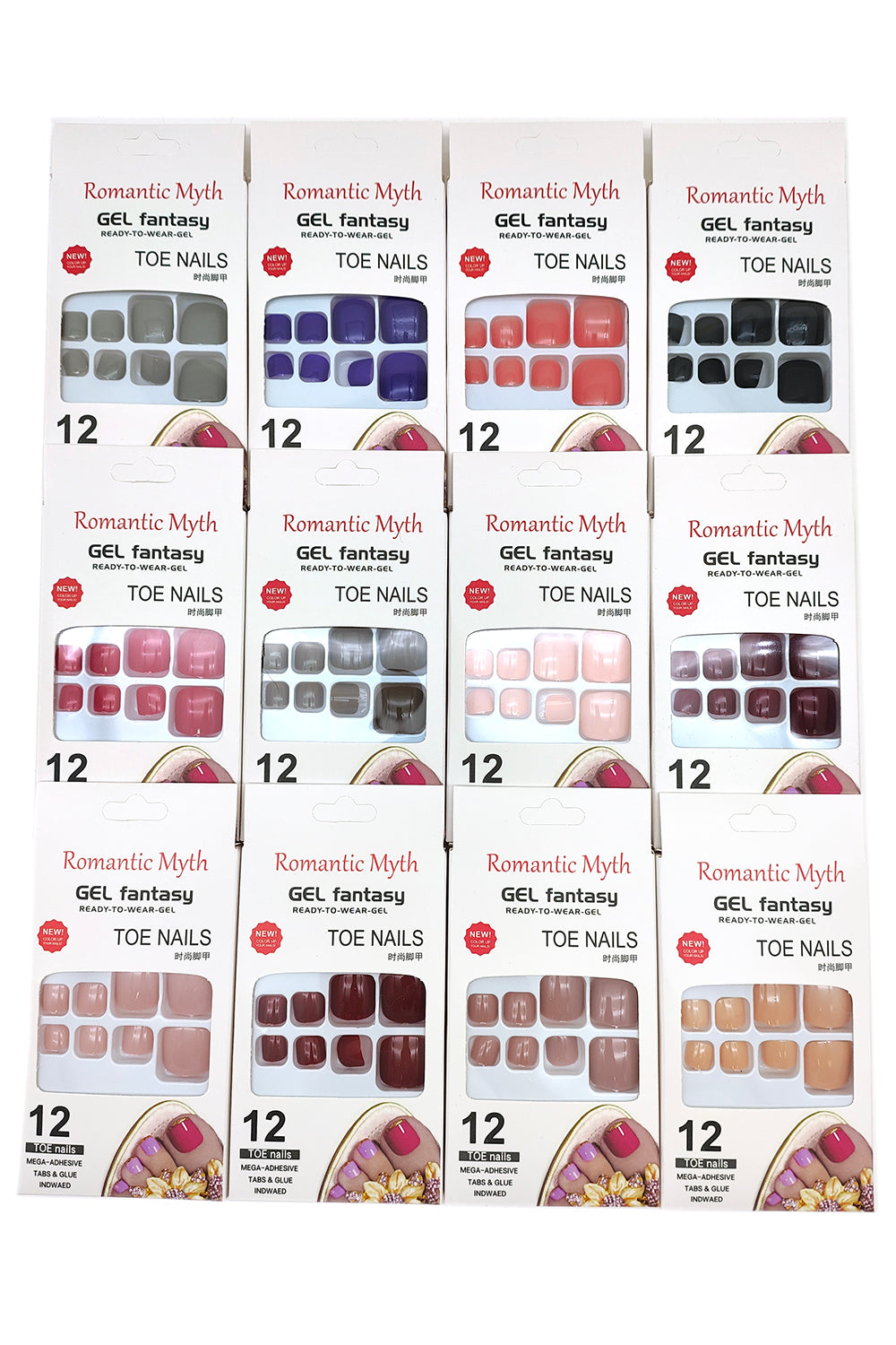 Solid Colors Press-On Toenails