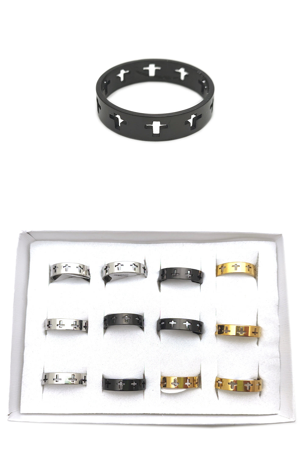 Stainless Steel Cross Ring