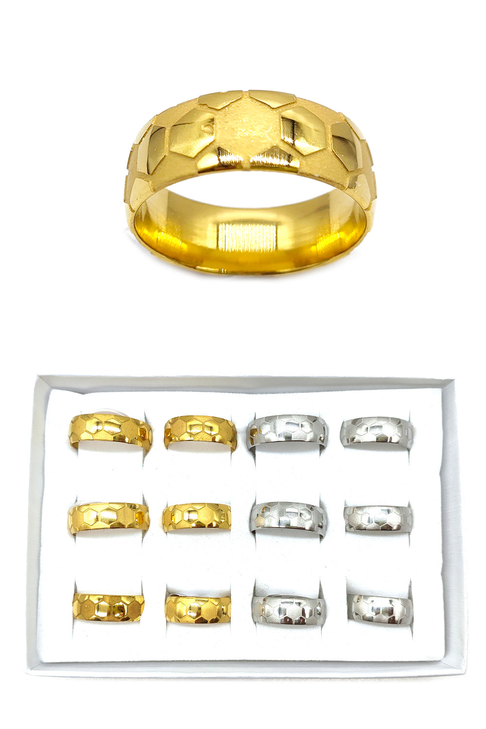 Stainless Steel Geometric Design Ring