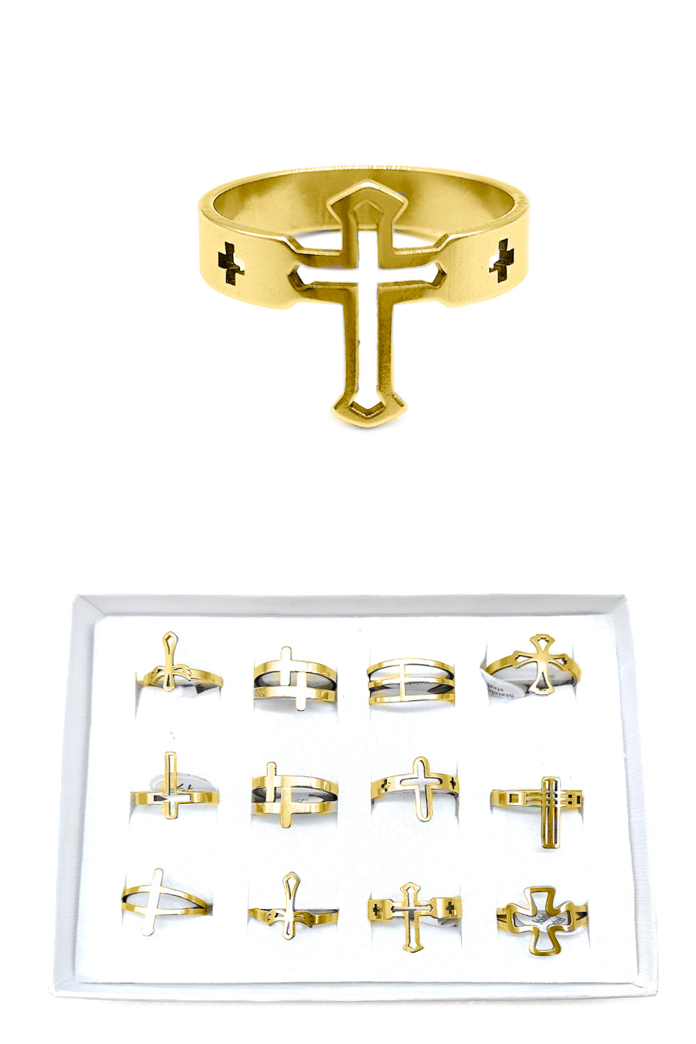 Stainless Steel Cross Design Ring