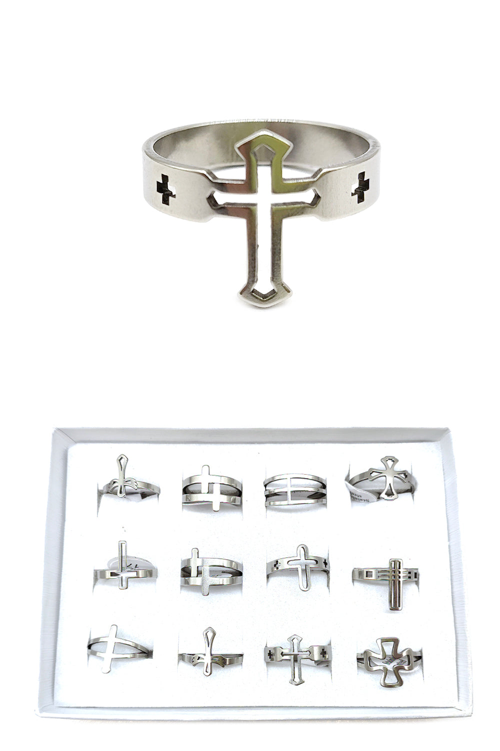 Stainless Steel Cross Design Ring