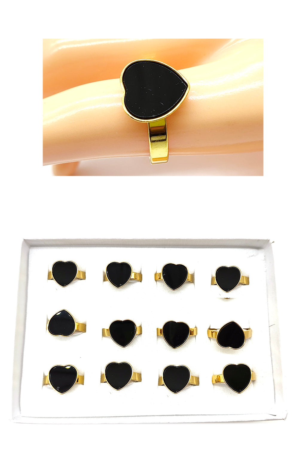 Stainless Steel Heart Design Ring