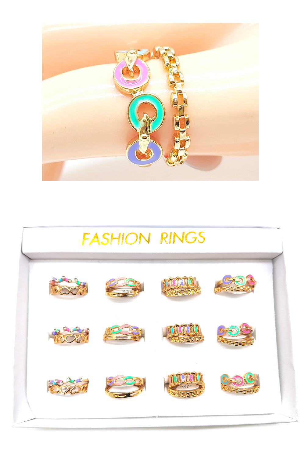 Two Piece Assorted Design Rings